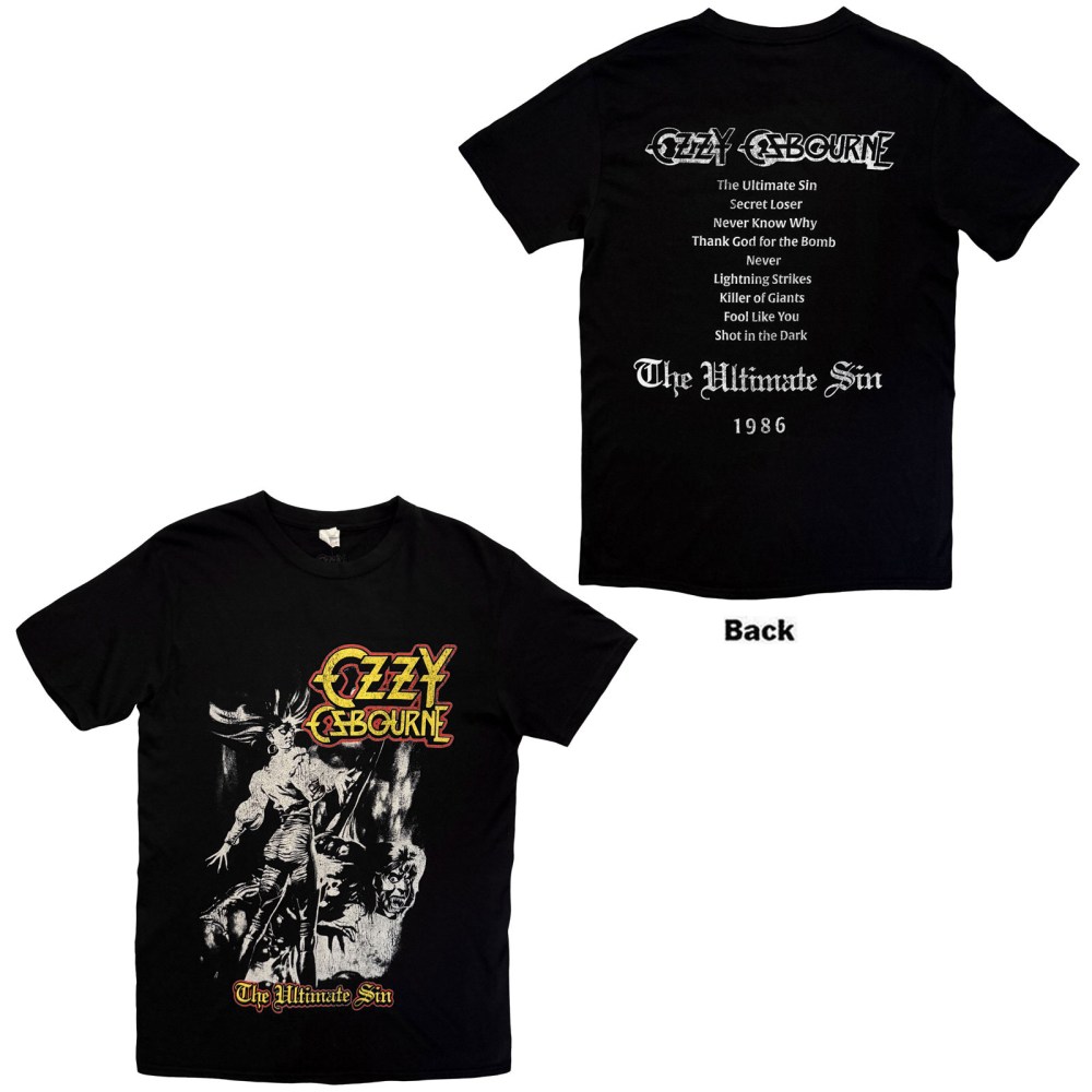 Ozzy Osbourne - Ultimate Sin Tribute Mens Tshirt - Black